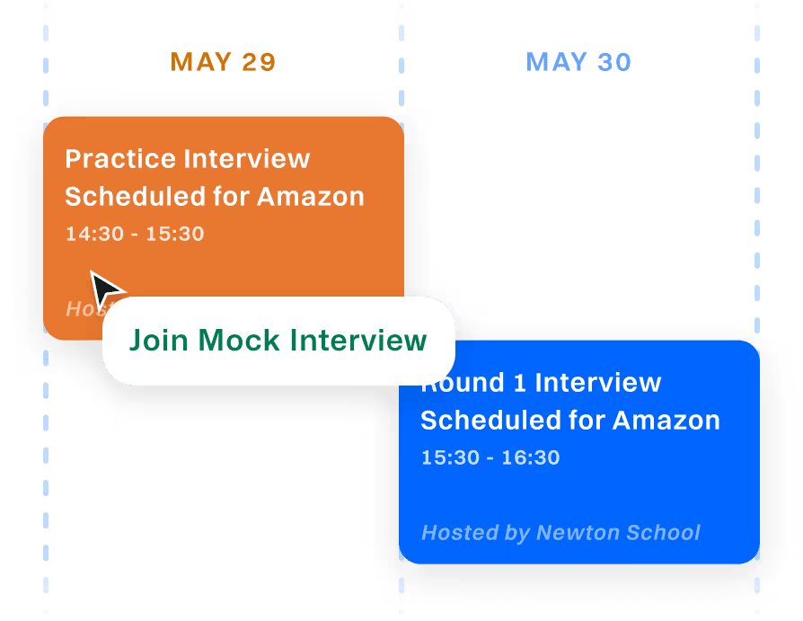 Company-specific mock interview schedule