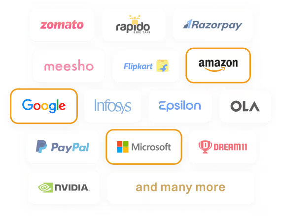 Grid of top tech company referrals